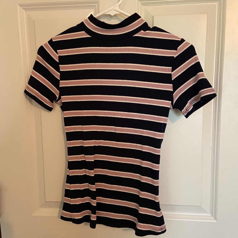 Striped shirt.